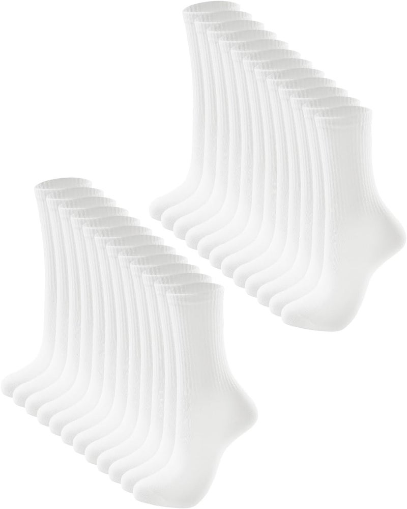 SHIZEN Womens Crew Socks 3-12 Pairs Pack Size 6-11 - Image 1